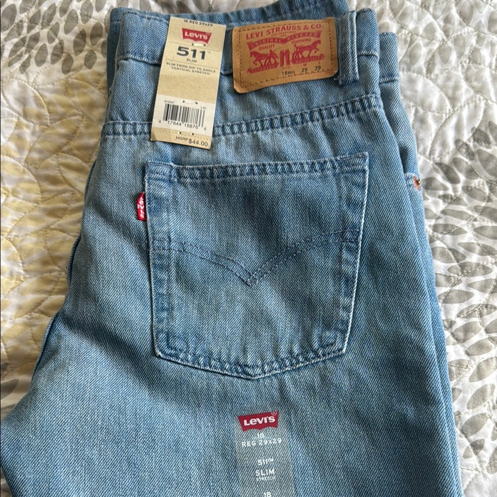 Levi's Light Blue Slim Jeans for Boys NWT